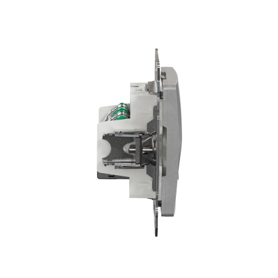 Sedna Design & Elements Gniazdo komputerowe podwójne RJ45 kat. 5e STP srebrne aluminium SDD113452S SCHNEIDER (SDD113452S)